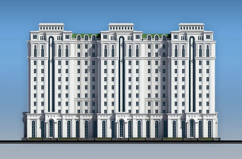 Two 12-Storey 66-Apartment Buildings with Underground Parking — Rendering
