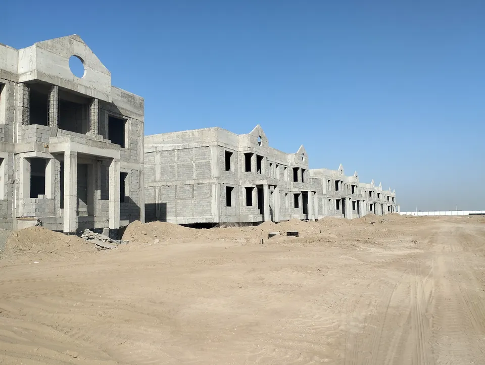Arkadag City: 12 Two-Storey Duplex Houses — Construction progress